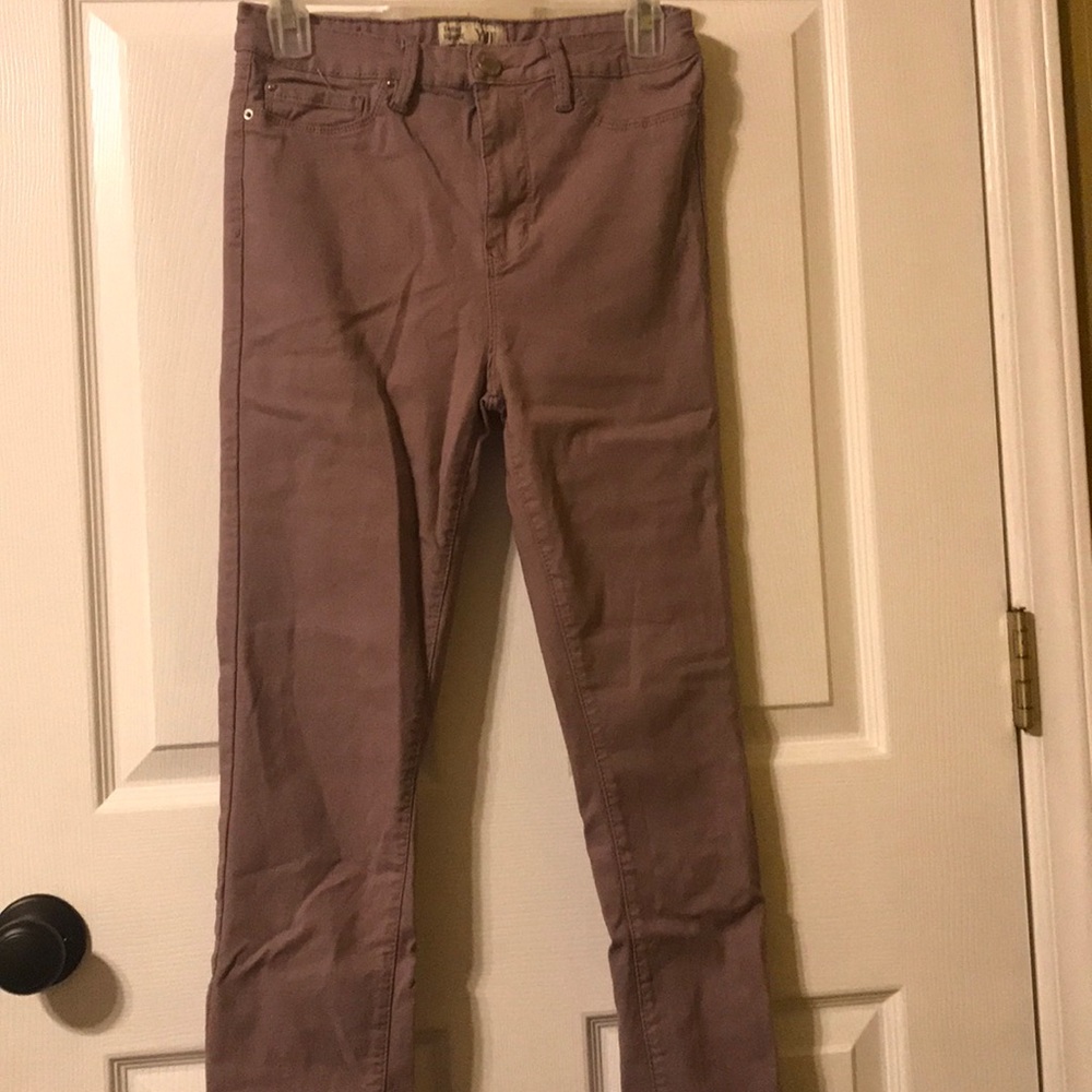 Purple skinny jeans